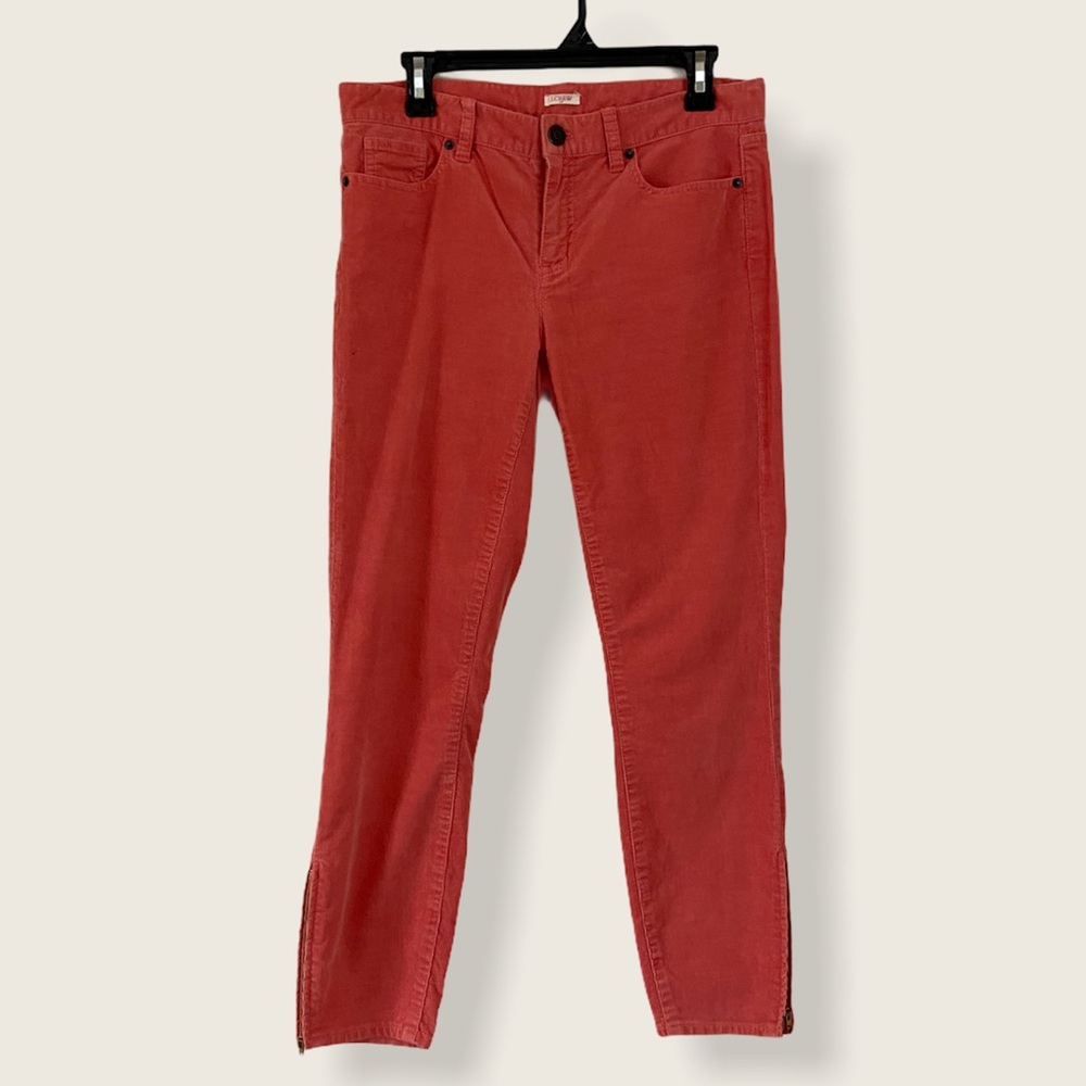 Burnt Orange J. Crew Toothpick Corduroy Pants